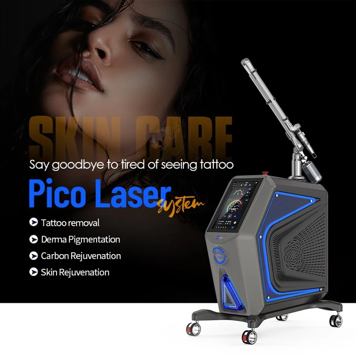 Q Switch Nd Yag Laser Pico מכונה להסרת קעקועים בכל צבע